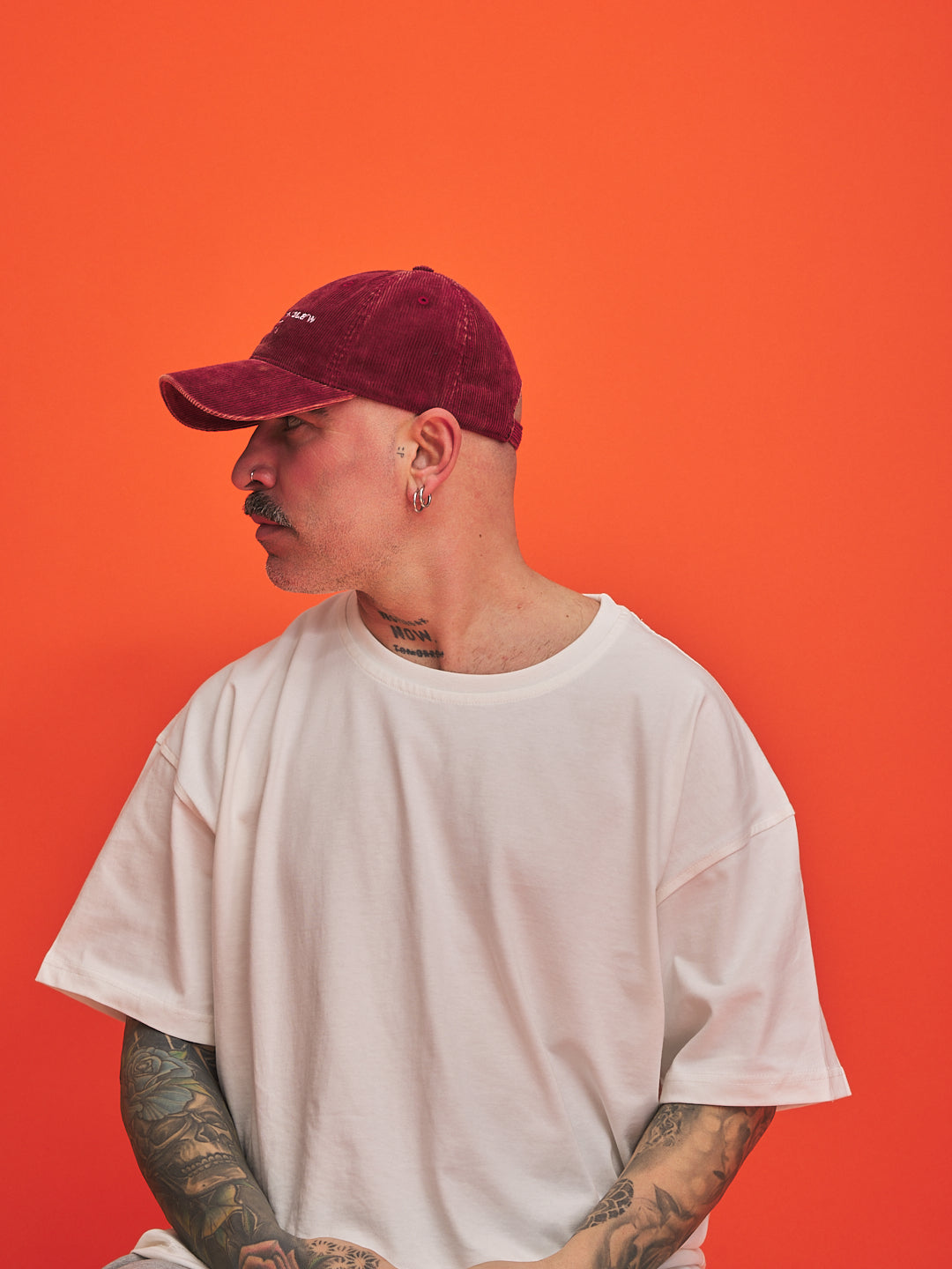 London Red Corduroy Cap