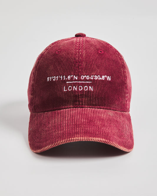 London Red Corduroy Cap