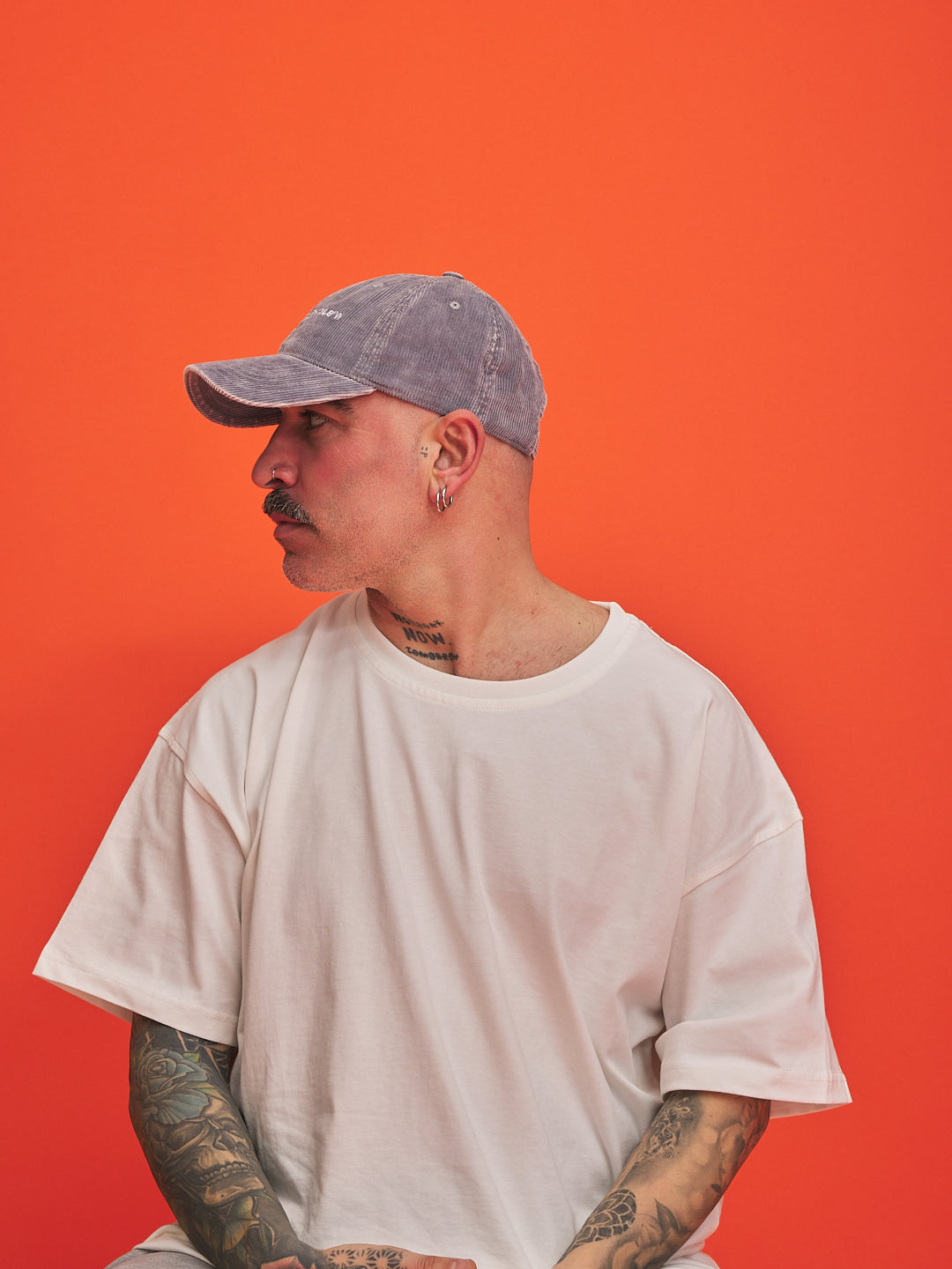 London Stone Grey Corduroy Cap