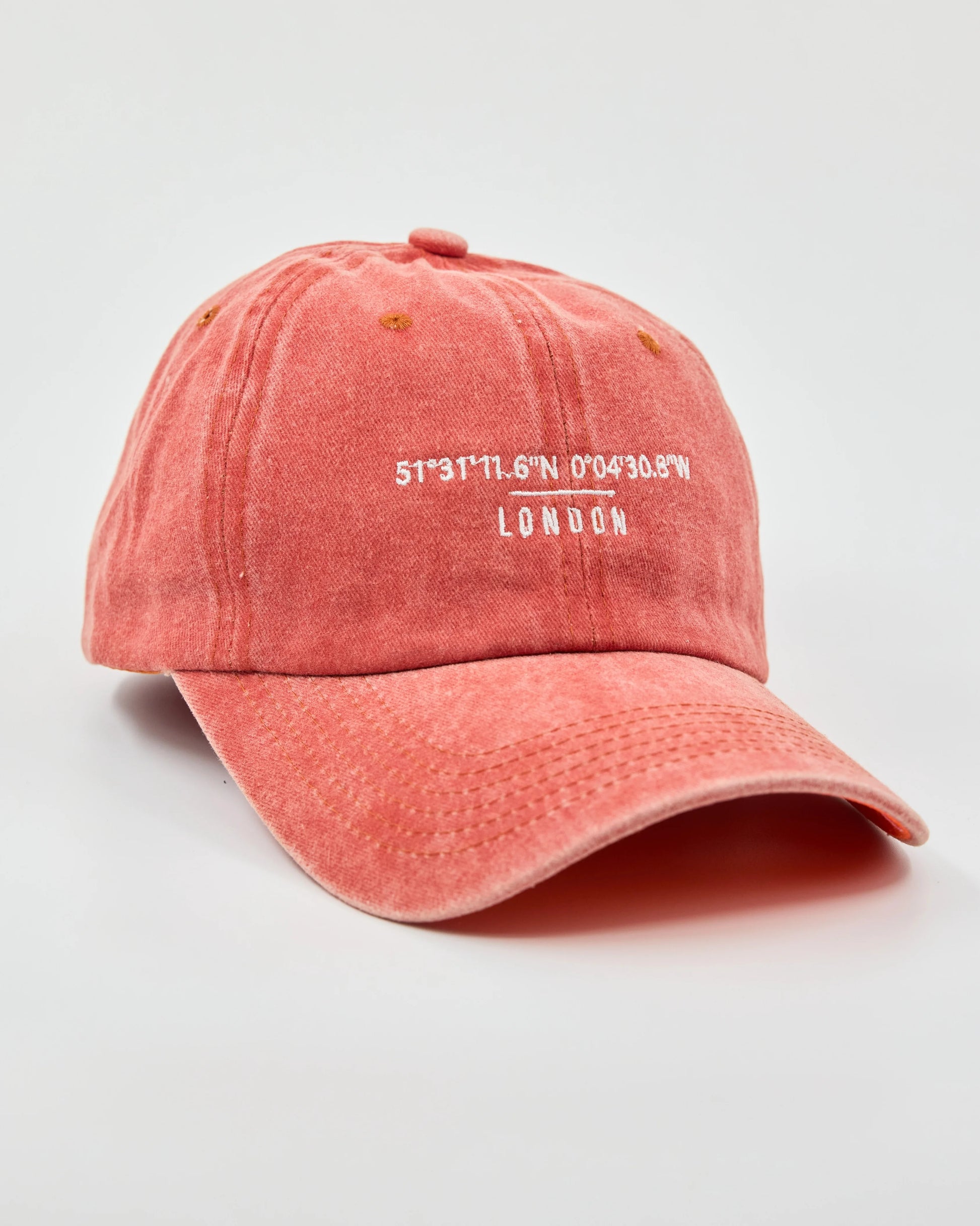 Side view of London Orange Washed Cap