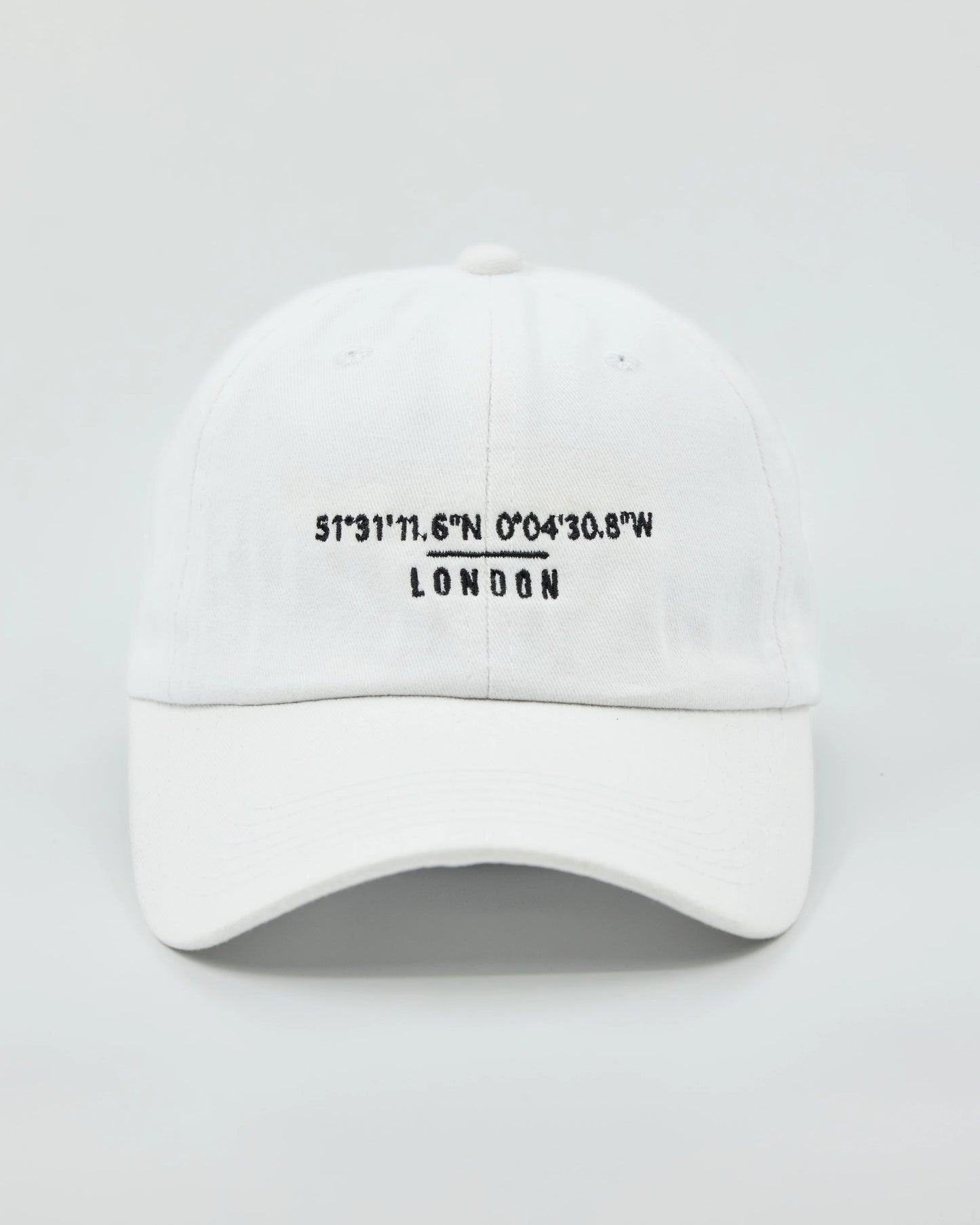 Front view of London White Washed Cap