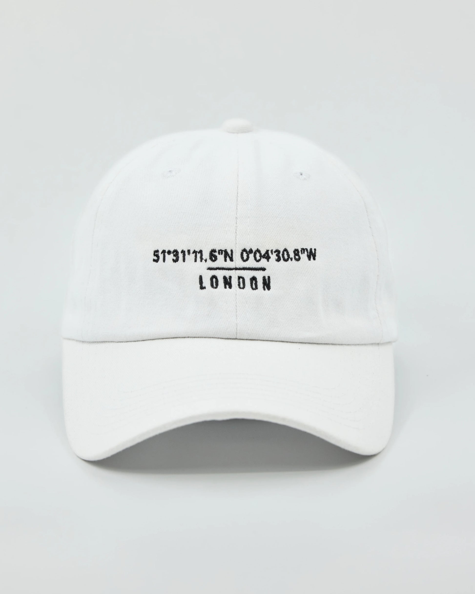 Front view of London White Washed Cap