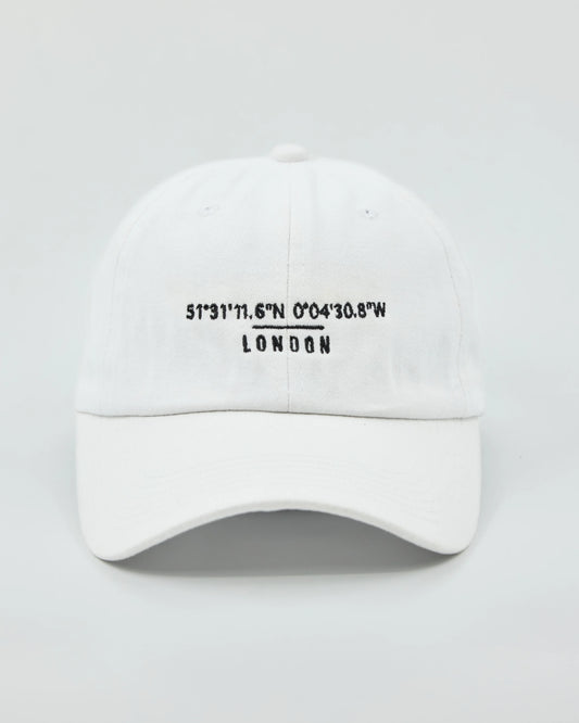 Front view of London White Washed Cap