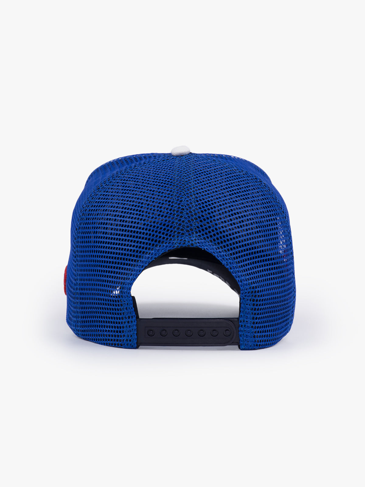 Back view of Love Bombing Blue Trucker Hat