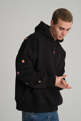 Love Pixel Black Unisex Hoodie