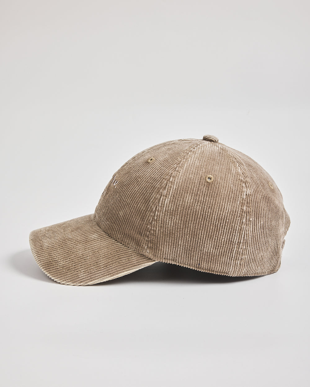 Side view of Love You Bye Beige Corduroy Cap
