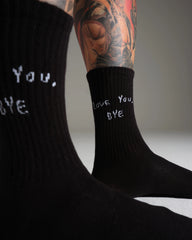 Love You Bye Black Socks