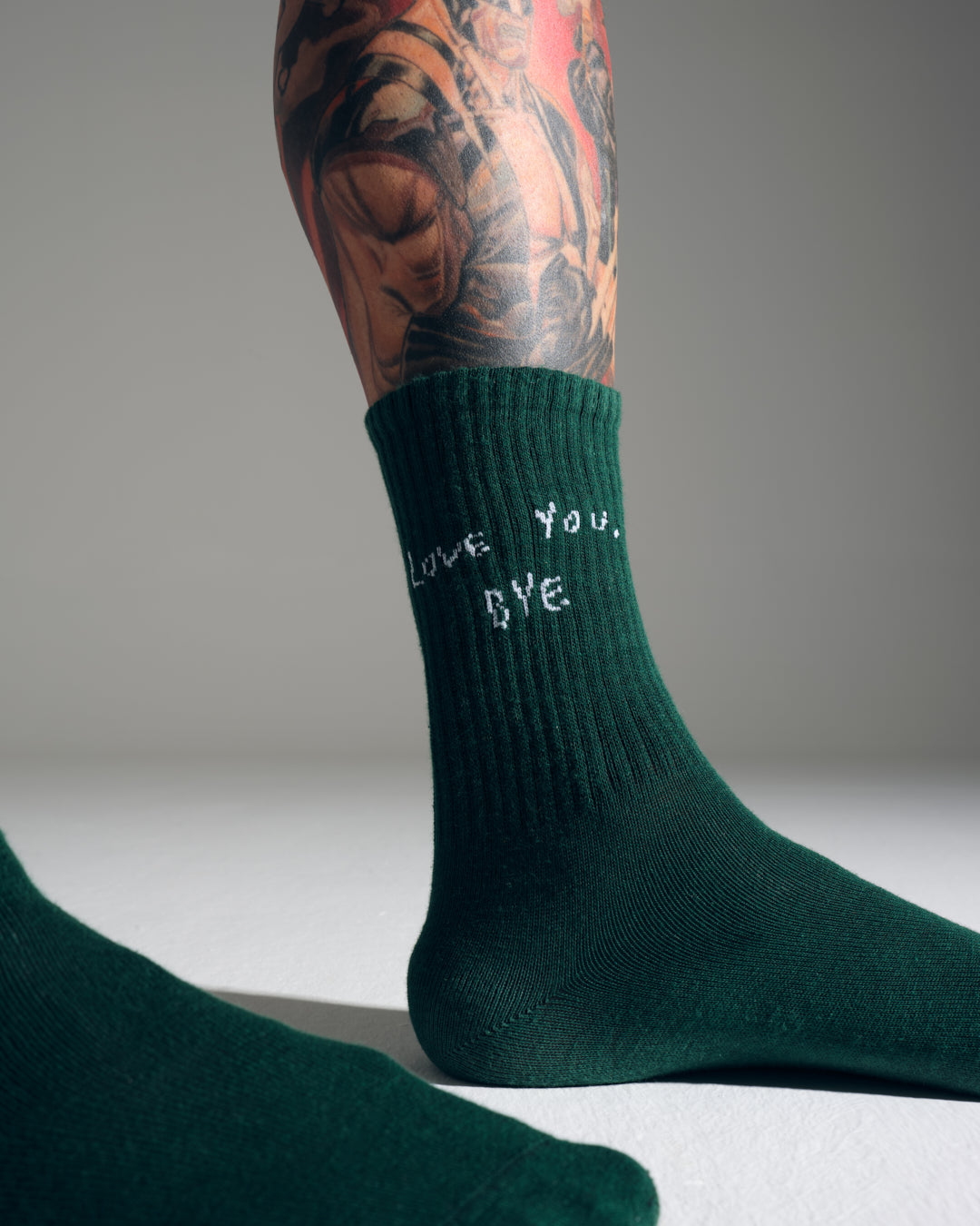 Love You Bye Green Socks