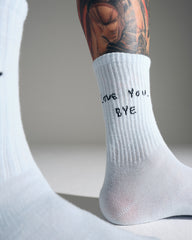Love You Bye Light Blue Socks