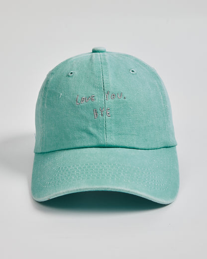 Love You Bye Light Blue Washed Cap