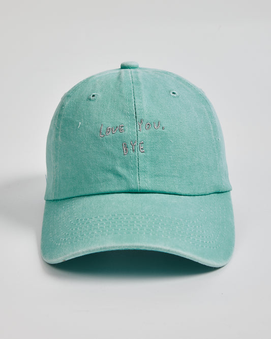 Love You Bye Light Blue Washed Cap