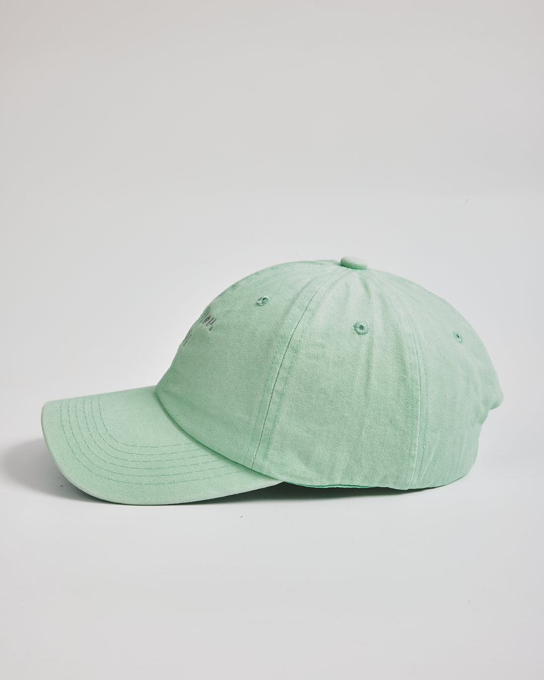Love You Bye Light Green Washed Cap