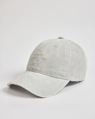 Gray corduroy cap on a light gray background