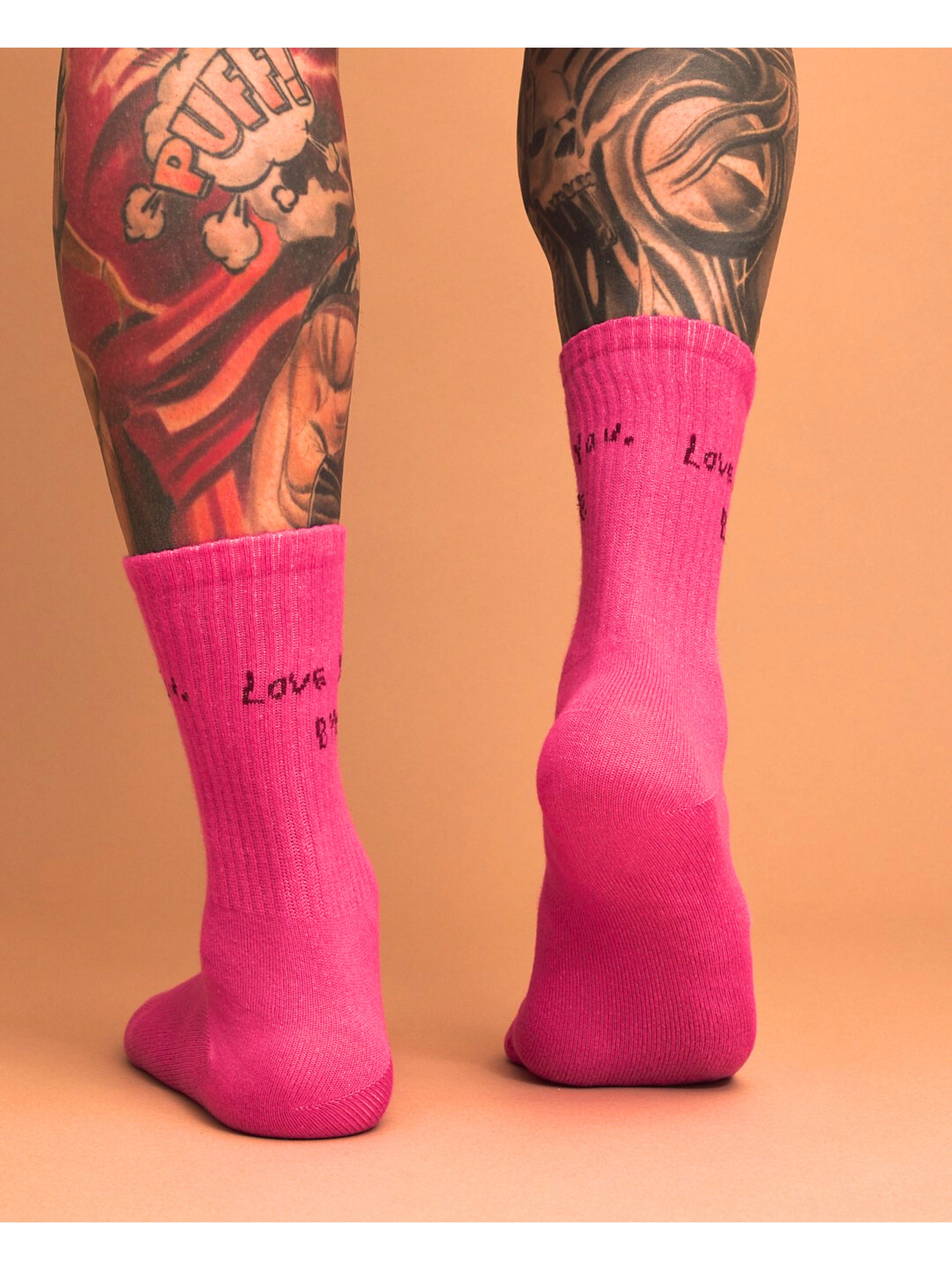 Love You Bye Pink Socks