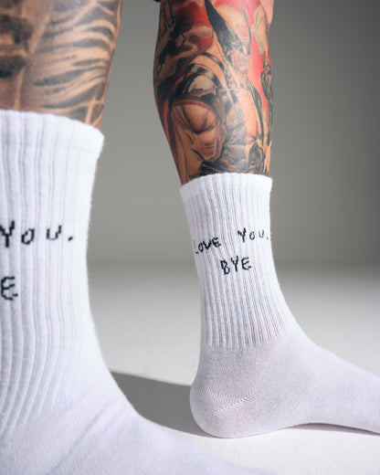 Love You Bye White Socks