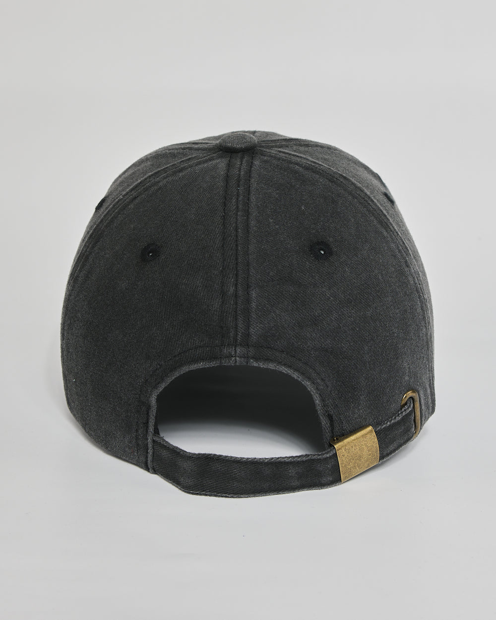 Low Energy Club black washed cap - back view