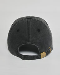 Low Energy Club black washed cap - back view