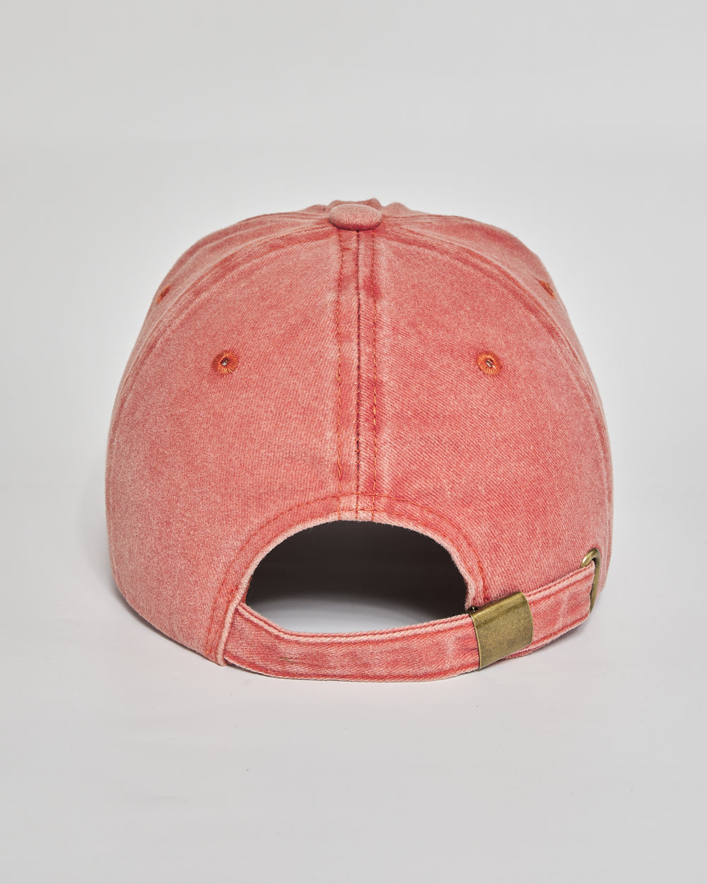 Low Energy Club coral washed cap - back view