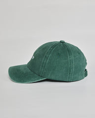 Low Energy Club forest green washed cap - angled view