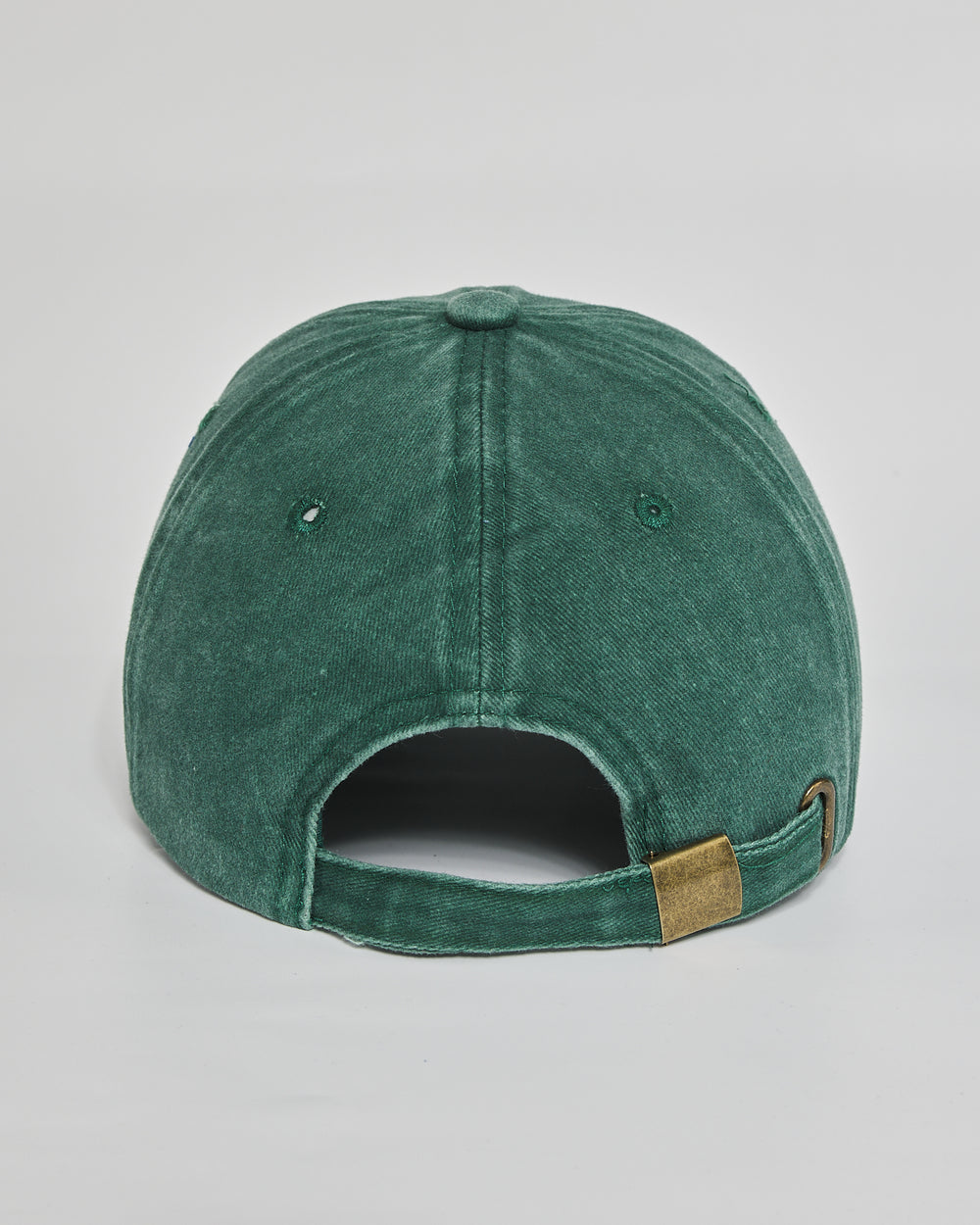 Low Energy Club forest green washed cap - back view