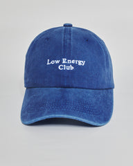 Low Energy Club royal blue washed cap - front view