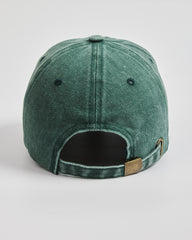 Back view of Matcha Club Dark Green Washed Cap