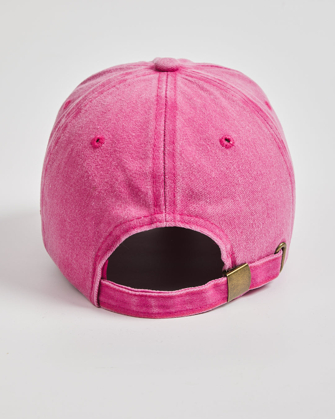 Back view of Matcha Club Hot Pink Washed Caps