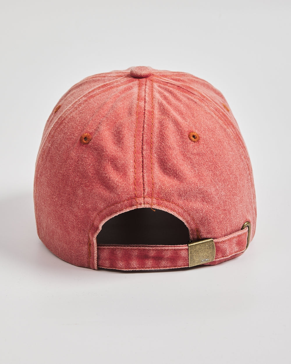 Back view of Matcha Club Orange Washed Cap