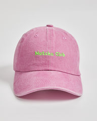 Front view of Matcha Club Pink Washed Caps