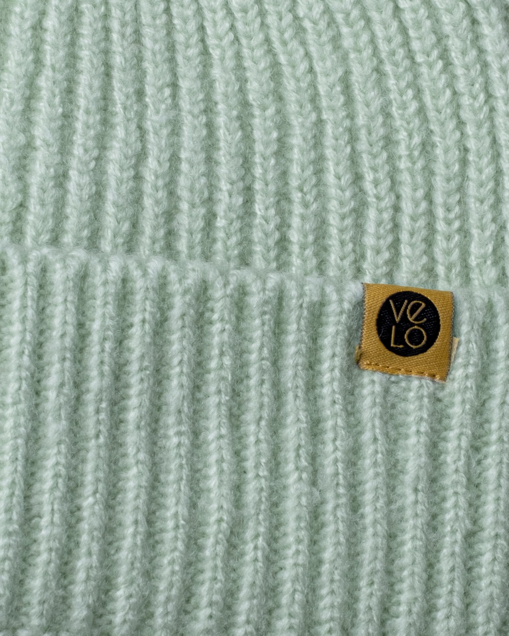 Close view of Mint Green Lux Beanie