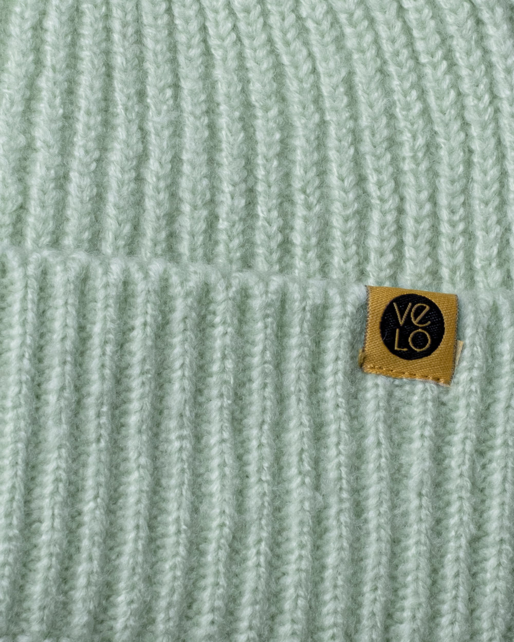 Close view of Mint Green Lux Beanie