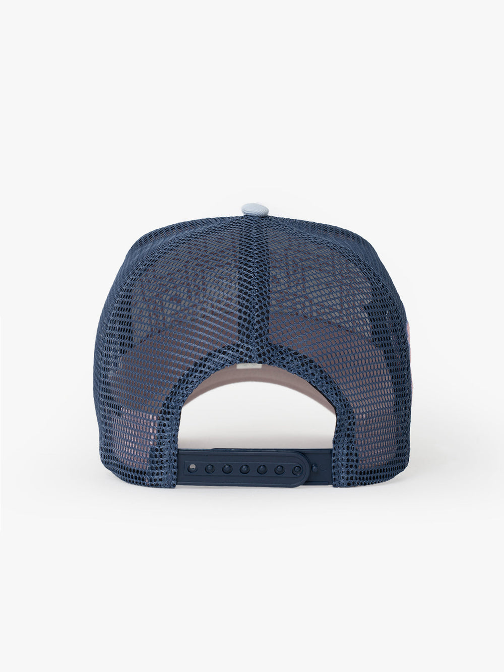 Back view of Mom Blue Trucker Hat