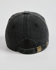 Back view of Mom Deep Black Washed Cap