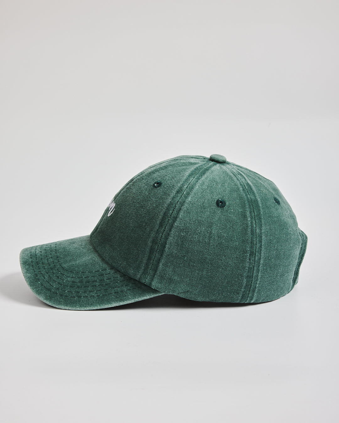 Mom Green Washed Cap on a light gray background