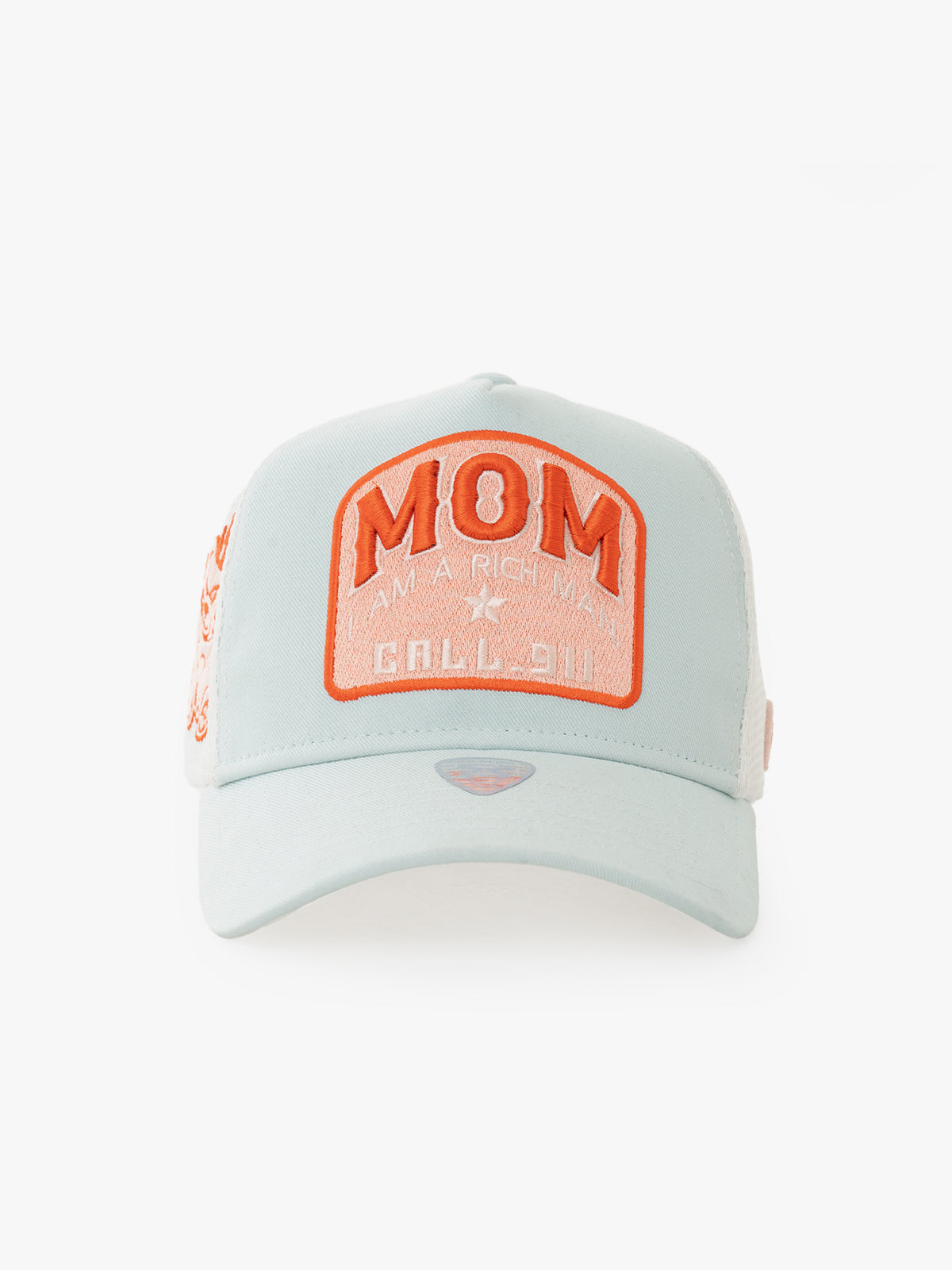Front view of Mom Mint Green Trucker Hat