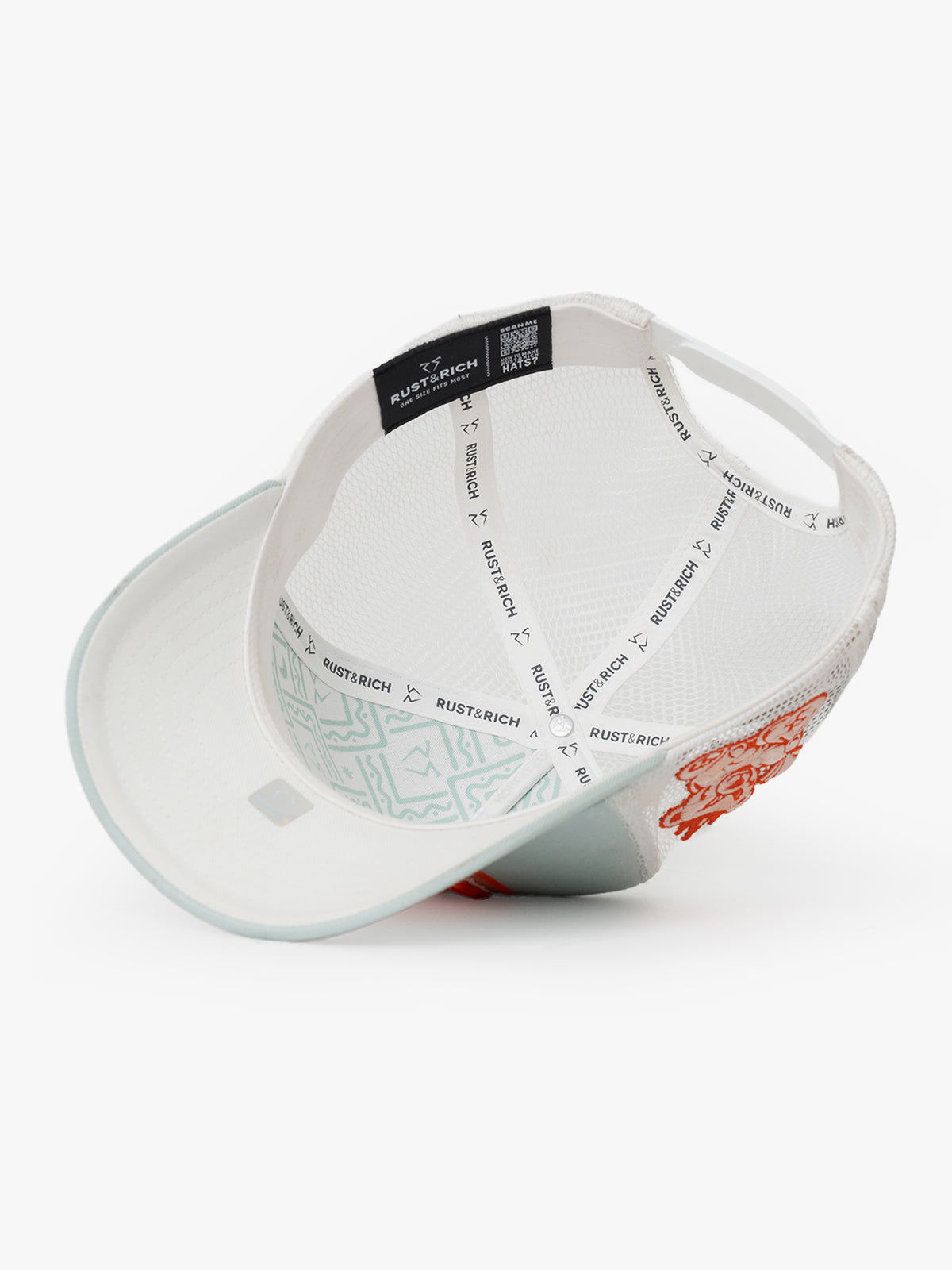 Mom Mint Green Trucker Hat on a white background