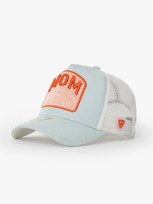 Side view of Mom Mint Green Trucker Hat