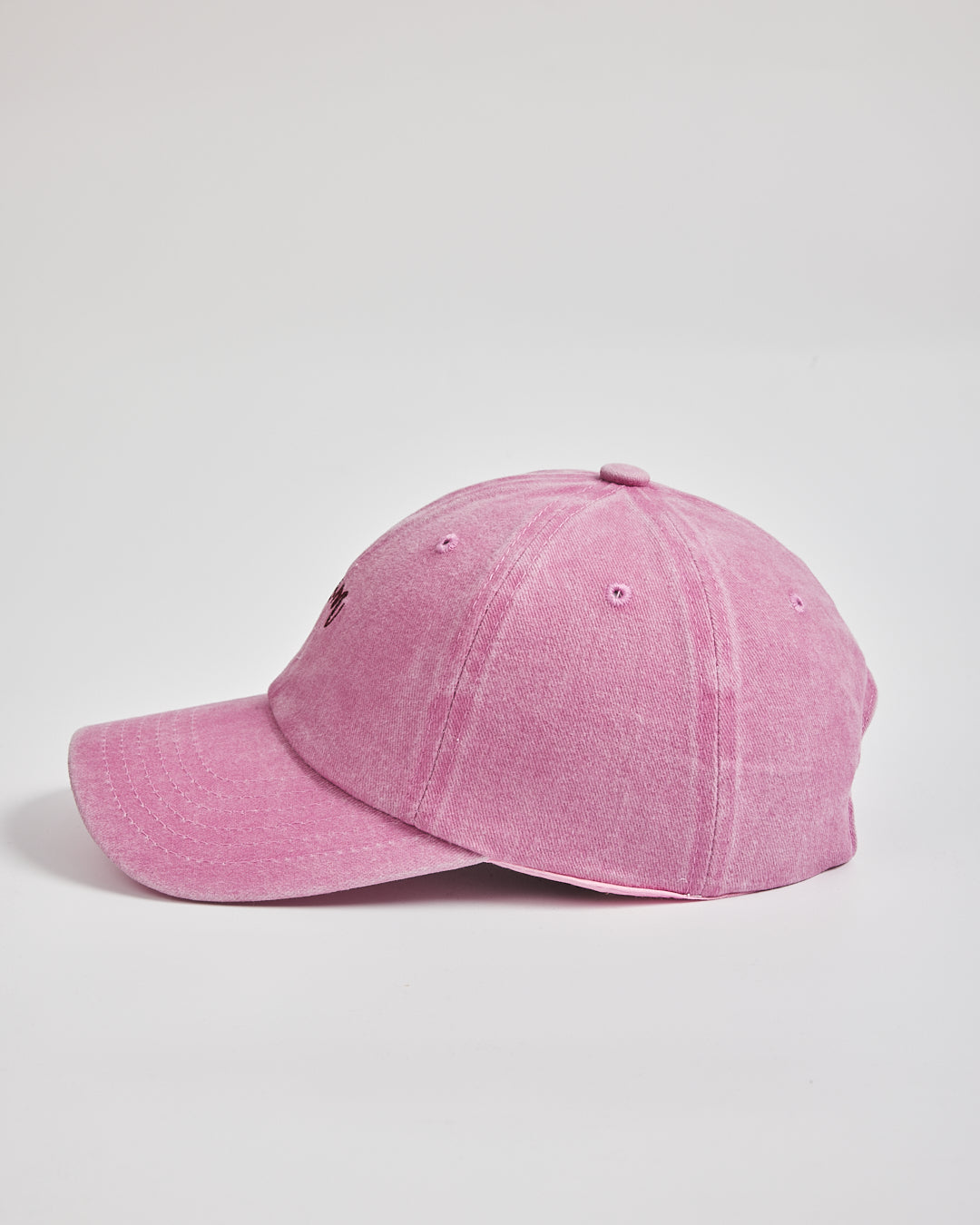 Mom Pink Washed Cap on a light gray background