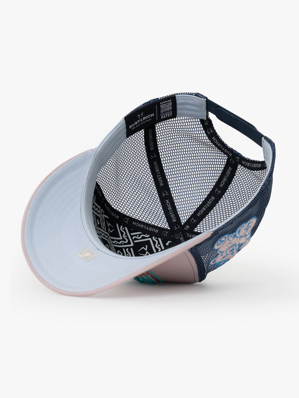 Mom Powder Trucker Hat on a white background