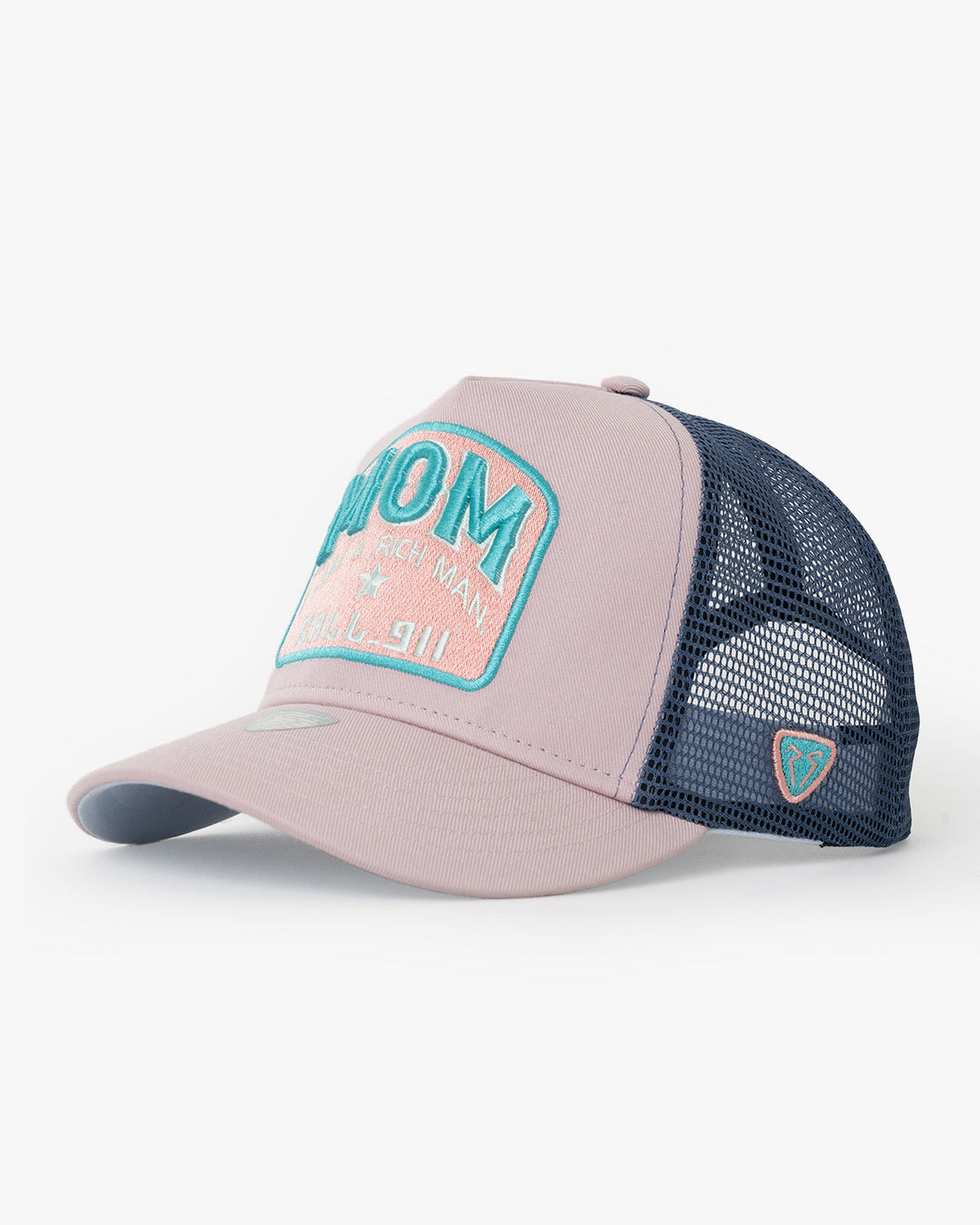 Side view of Mom Powder Trucker Hat