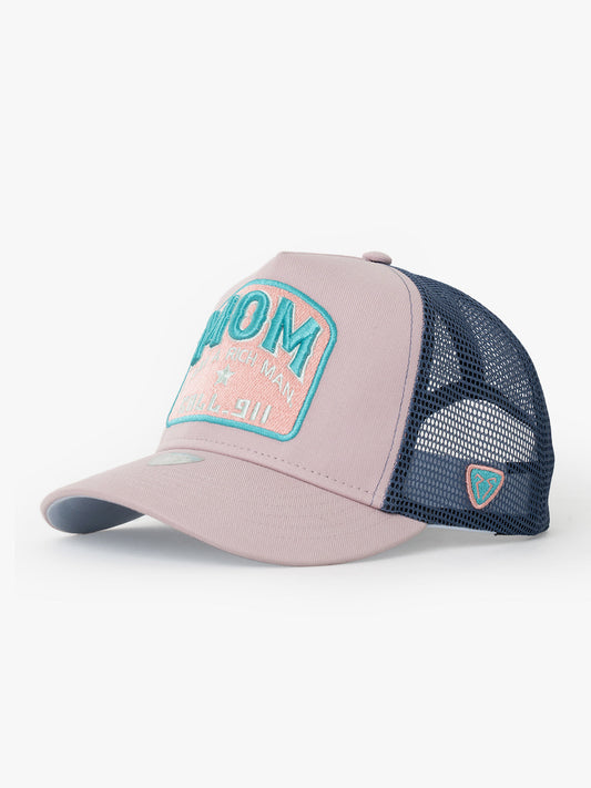 Side view of Mom Powder Trucker Hat