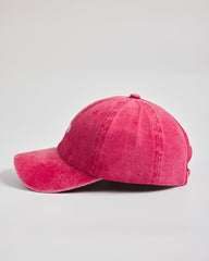 Mom Red Washed Cap on a light gray background