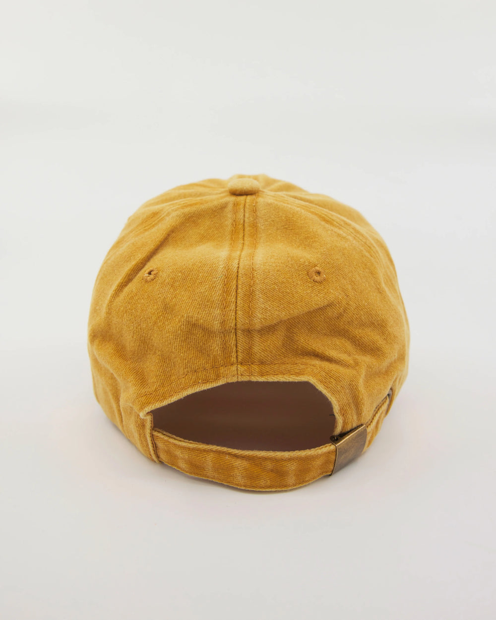 back view of Mustard Hahaha No Washed Cap