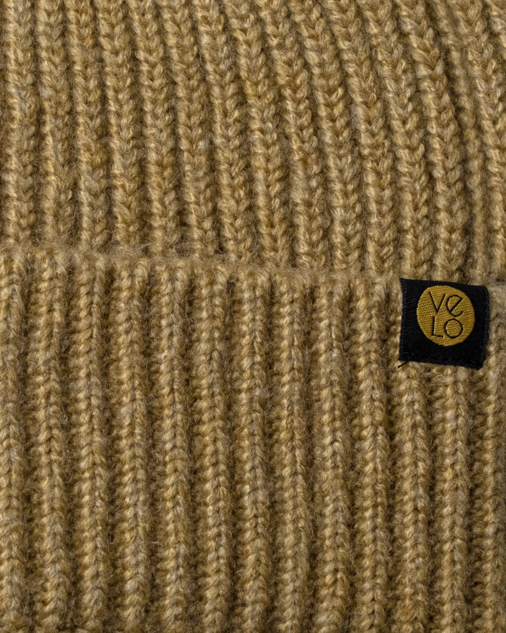Close view of Mustard Yellow Lux Beanie