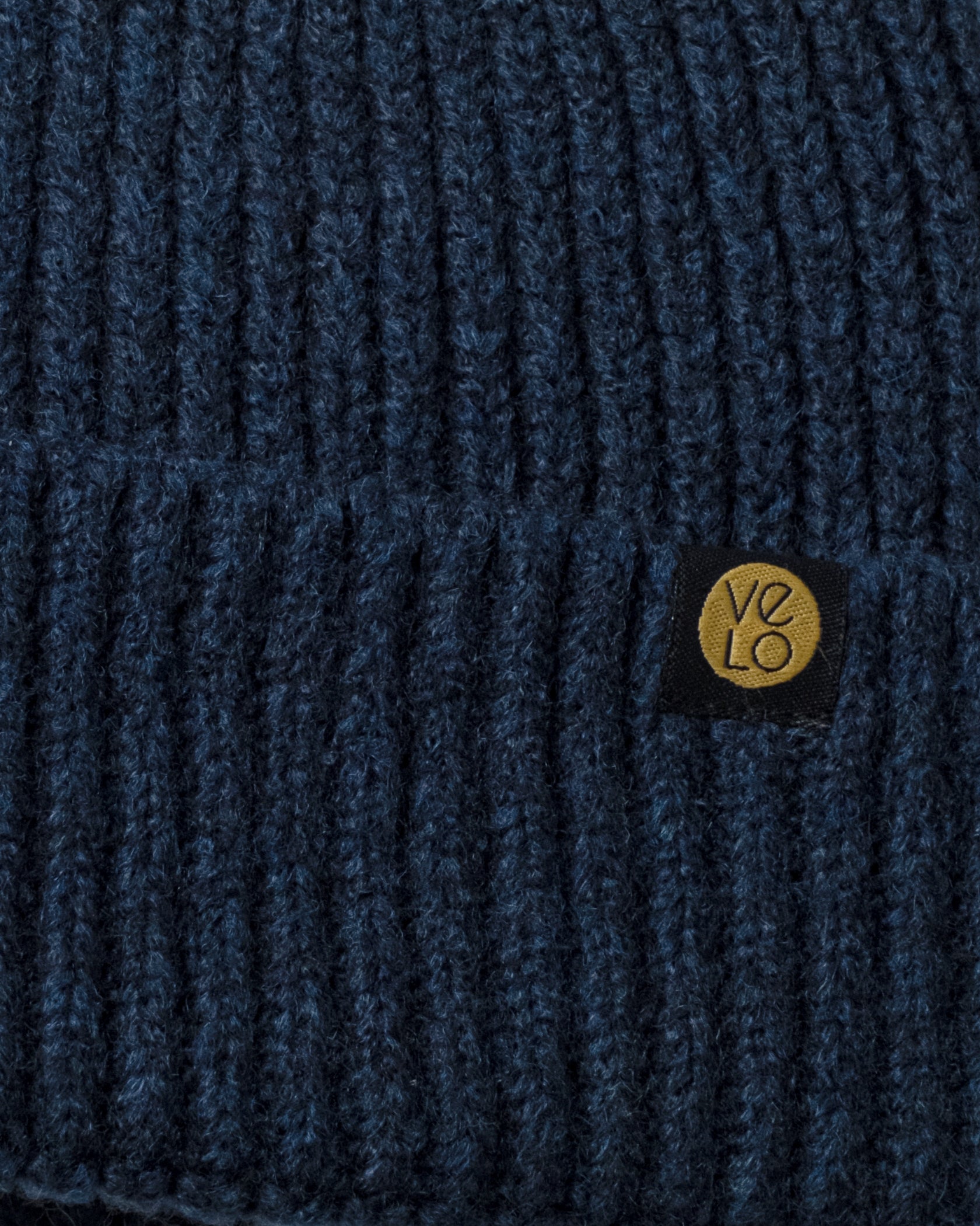 Close view of Navy Lux Beanie