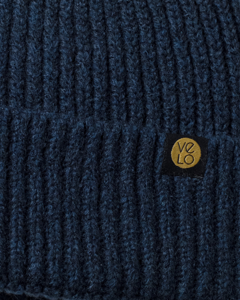 Close view of Navy Lux Beanie