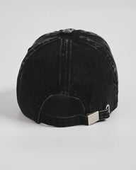 Back view of Need More Coffee Black Washed Cap