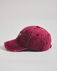 Need More Coffee Cherry Washed Cap on a light gray background