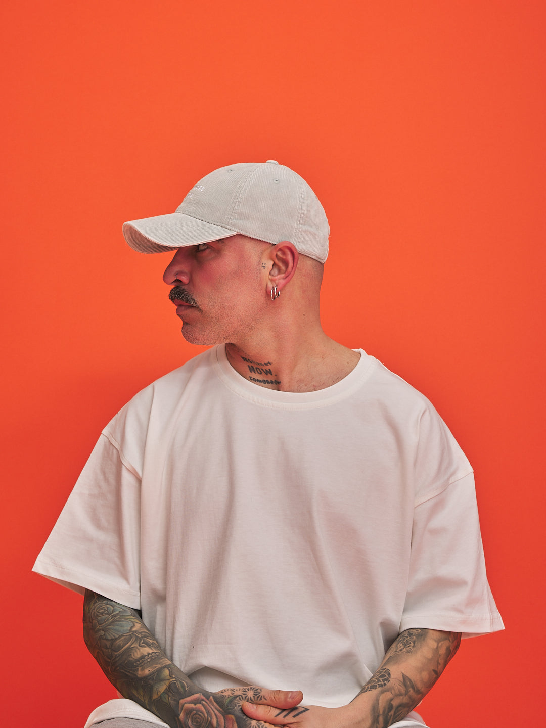 Need More Coffee Light Grey Corduroy Cap
