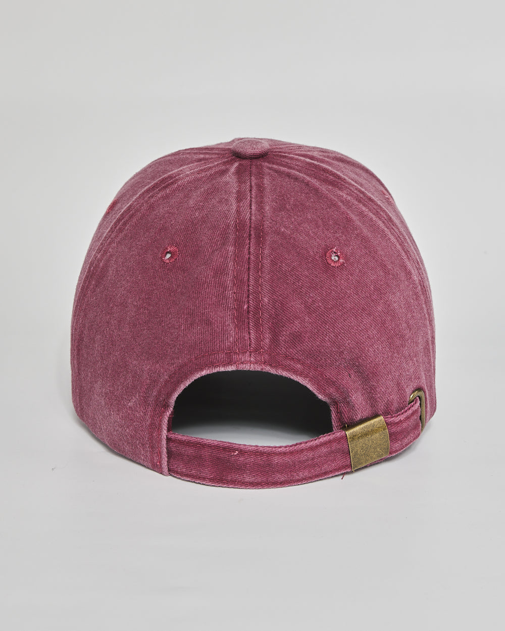 Need More Sleep burgundy washed cap - back view